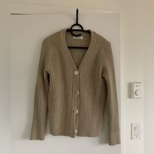 Pale green cardigan